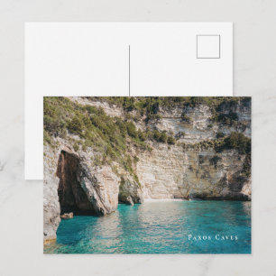 Paxos-Höhlen Griechenland Küste Postkarte