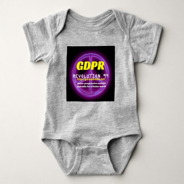 Paxspiration GDPR Baby-Fußball-Bodysuit Baby Strampler (Vorderseite)