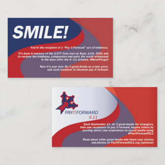 Pay It Forward 911 Smile Cards! Visitenkarte