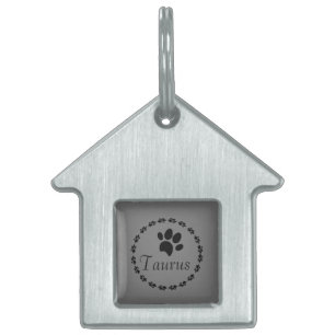 Pay Print Circle Logo Name Pet ID Tag Tiermarke