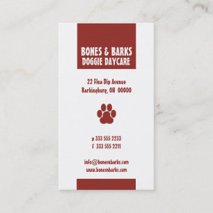 Pay Print Hunde Care Business Card Visitenkarte