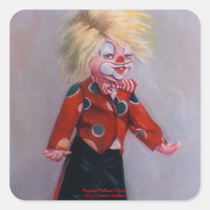 Payaso/Pallaso/Clown Quadratischer Aufkleber
