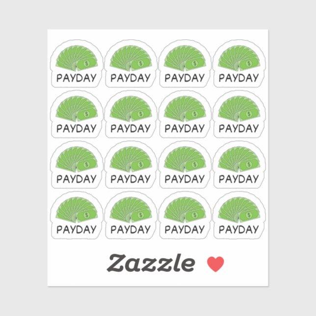 Payday Paycheck Salary Budget Tracker Bujo Planner Aufkleber (Blatt)