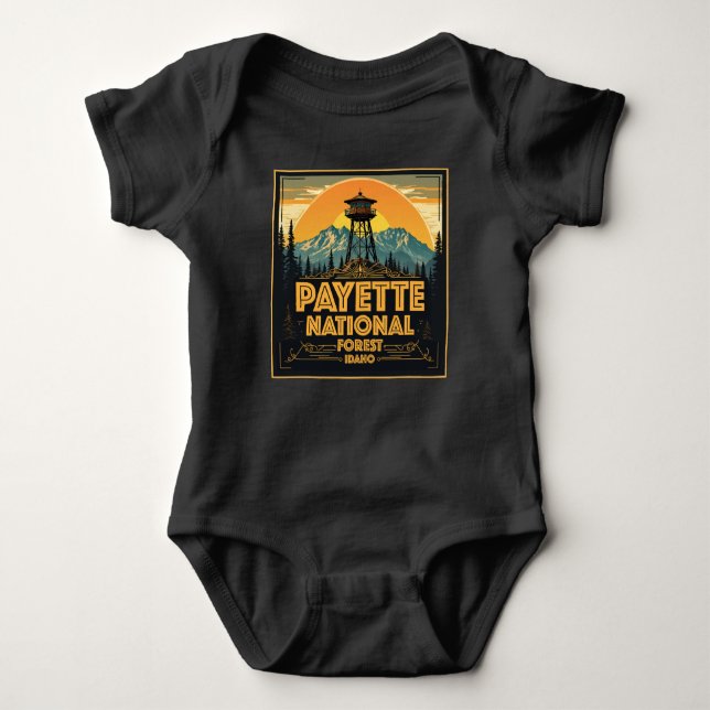 Payette National Forest Idaho Baby Strampler (Vorderseite)
