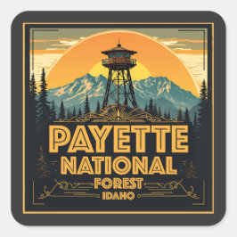 Payette National Forest Idaho Quadratischer Aufkleber