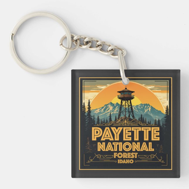Payette National Forest Idaho Schlüsselanhänger (Vorderseite)