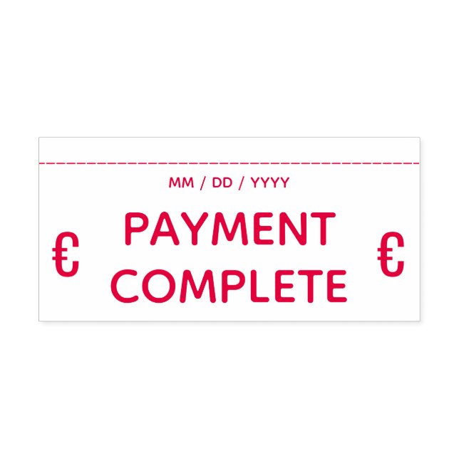 "Payment Complete"-Briefmarke aus Kautschuk Permastempel (Design)