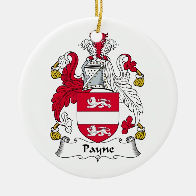 Payne Familienwappen Keramikornament (Vorne)