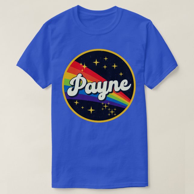 Payne Rainbow in Space Vintag Style T-Shirt (Design vorne)