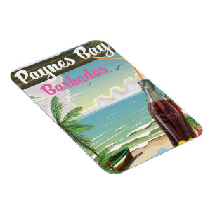 Paynes Bay Barbados Reiseposter im Vintage-Stil Magnet