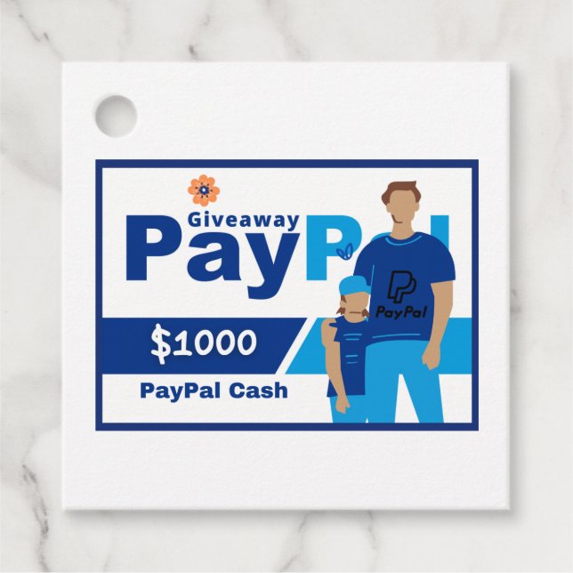 PayPal: 1000 $ Geschenkanhänger (Vorderseite)