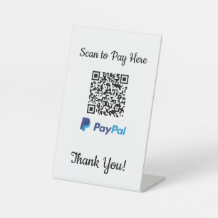 Paypal Mobile Payment Zur Bezahlung scannen Sockelschild