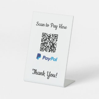 Paypal Mobile Payment | Zur Bezahlung scannen Sockelschild