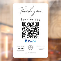 PayPal QR Code Logo Scan zu bezahlen Vielen Dank