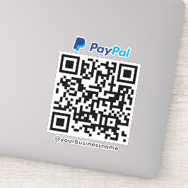 PayPal QR Code Payment Scan zu bezahlen weiß Aufkleber