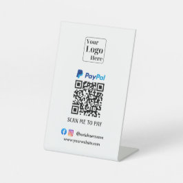Paypal QR Code Pedestal-Zeichen für Ihr Unternehme Sockelschild