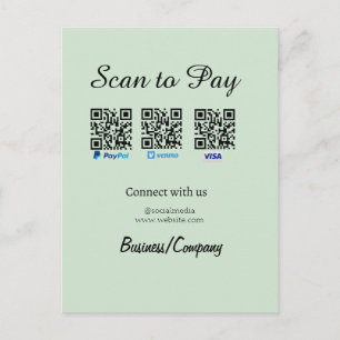 PayPal Venmo Visa Karte Scannen zum Bezahlen QR So