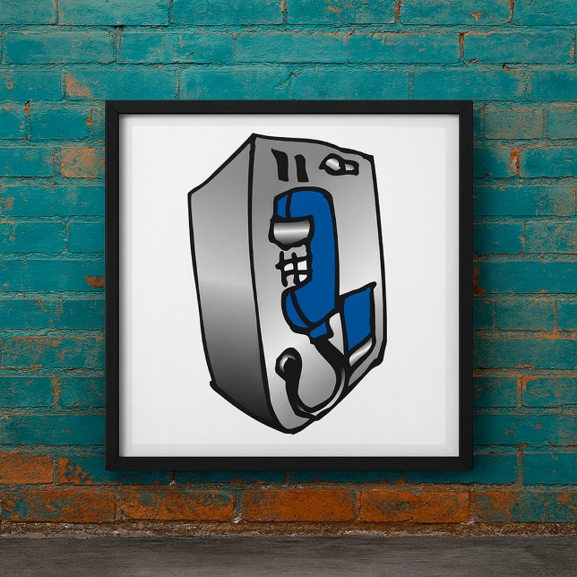 Payphone Blue Telefon Poster (Von Creator hochgeladen)
