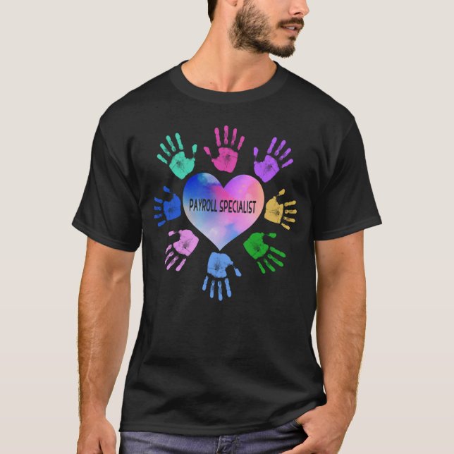 Payroll Specialist Hand Heart T-Shirt (Vorderseite)