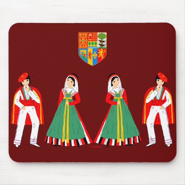 Pays Baske, Aquitaine, Frankreich Mousepad (Vorne)