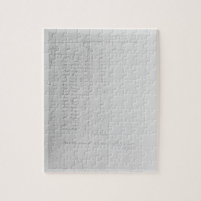 Paysheet, 1851 (Stift u. Tinte auf Papier) (b/w Puzzle (Vertikal)