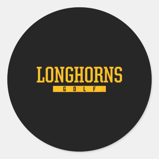 Payson Longhorns Golf Hs  Runder Aufkleber (Vorderseite)