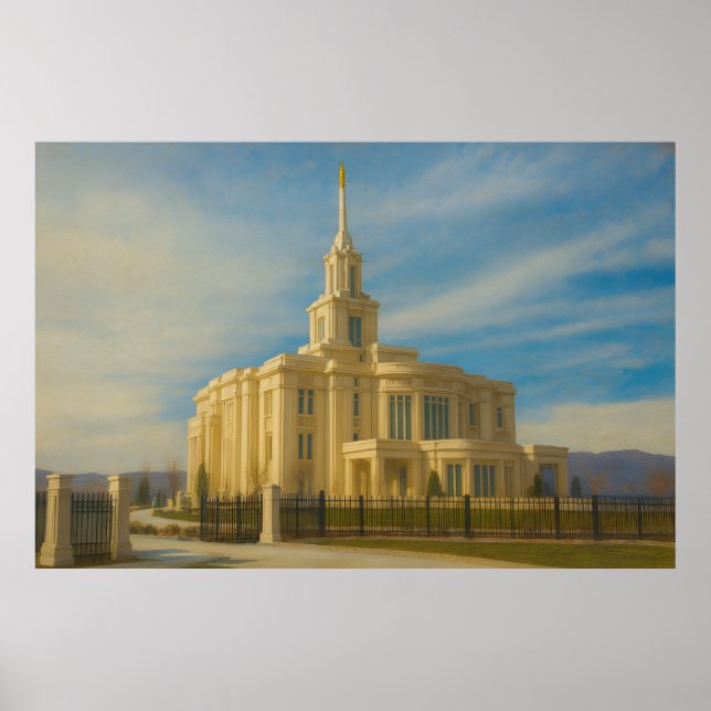 Payson Utah Temple Painting™ LDS Wall Art Poster (Vorne)