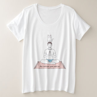 Paz Interior, Gato Exterior Große Größe T-Shirt