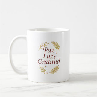 Paz, Luz y Gratitud ✨ | Elegant Christmas Design Kaffeetasse