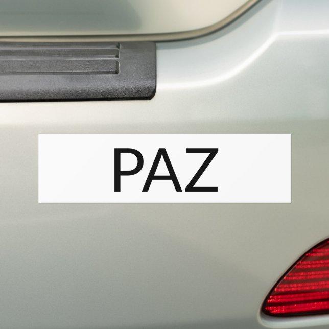 Paz White Black Spanischer Frieden schlicht minima Autoaufkleber (Auf Auto)