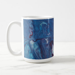Pazifik kocht über 3 tiefblaue abstrakte Tasse