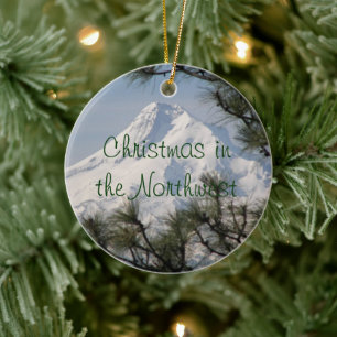 Pazifik Nordwest Mount Hood Holiday Keramikornament