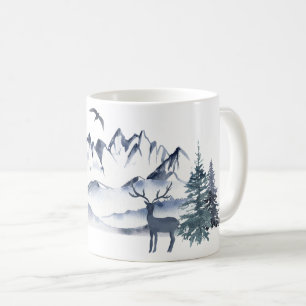 Pazifik Nordwest Rocky Mountains und Deer Kaffeetasse