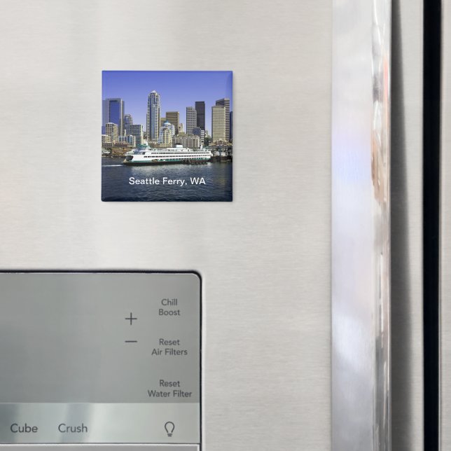 Pazifik Nordwest Seattle Ferry & Gebäude Magnet (In Situ (Kühlschrank))