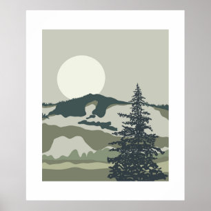 Pazifik Nordwestlandschaft Moderne Mauer Poster