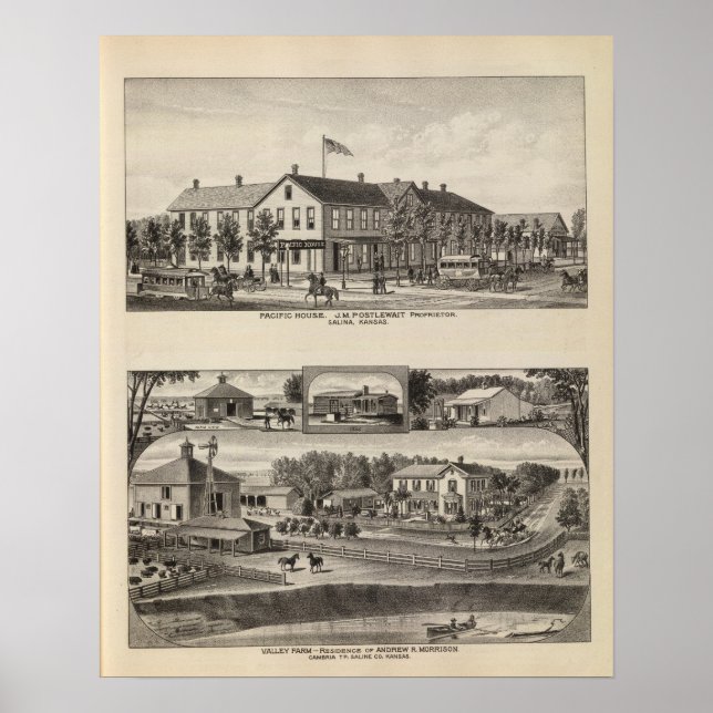 Pazifikhaus, Salina Valley Farm, Kansas Poster (Vorne)