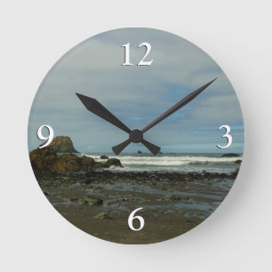 Pazifikküste im Redwood-Nationalpark Runde Wanduhr