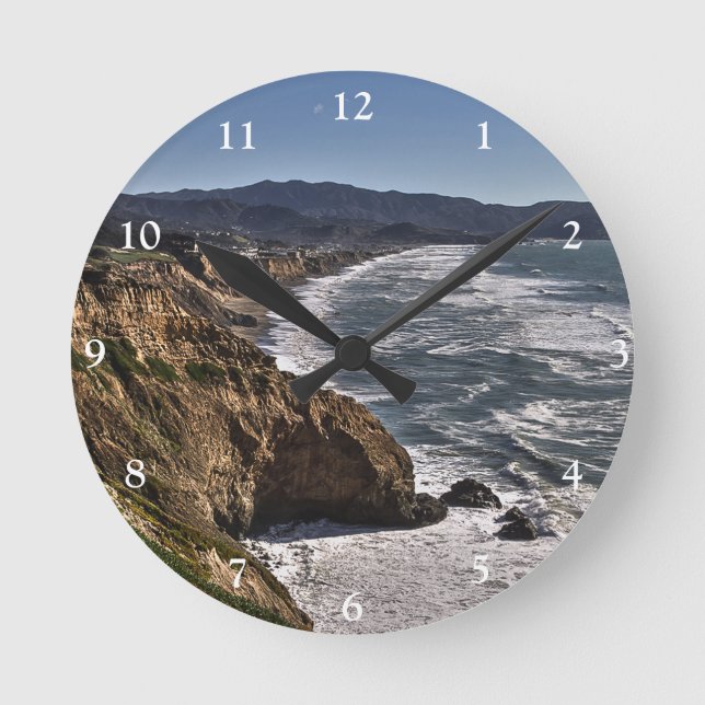 Pazifikküstenuhr Runde Wanduhr (Vorderseite)