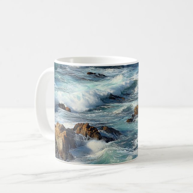 Pazifikwellen Kaffeetasse (Vorderseite Links)
