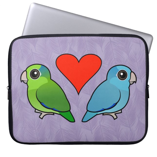 Pazifische Parrotlet Gewohnheitshülse Laptopschutzhülle (Vorderseite)