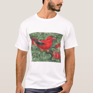 Pazifische Sitzung - Farn und Vogel T-Shirt