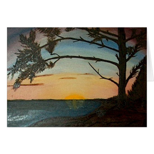 Pazifische Sonnenuntergang Wikininnish Insel BC (Vorderseite (Horizontal))