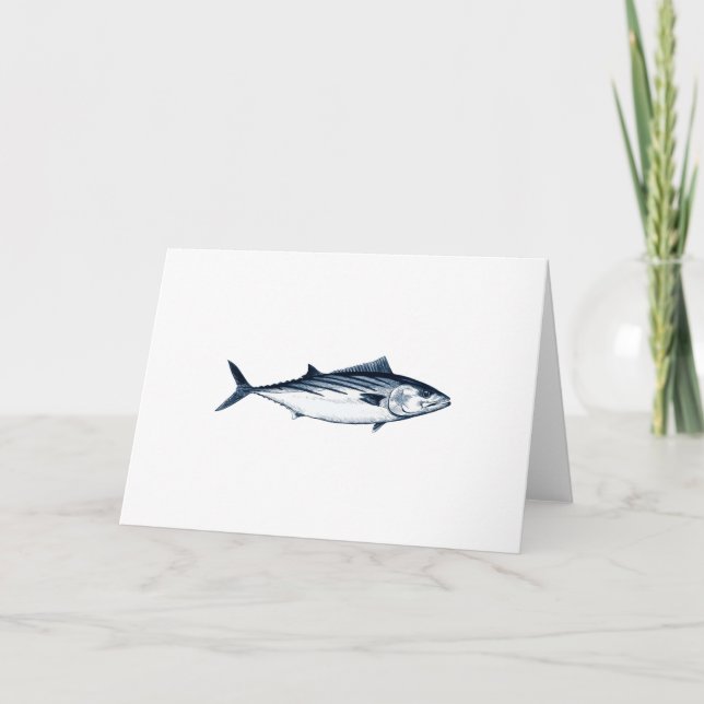 Pazifischer Blaufisch-Logo Karte (Vorderseite)