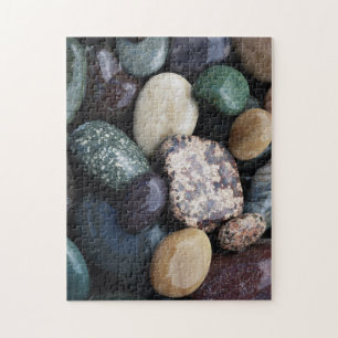 Pazifischer Nordwesten USA, Farbige Flusssteine Puzzle