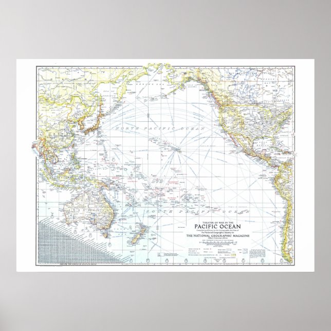 " Pazifischer Ozean: 1942 Das Kriegstheater... Poster (Vorne)