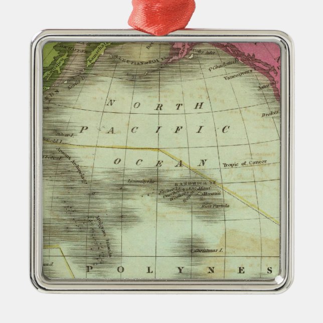 Pazifischer Ozean 6 Silbernes Ornament (Vorne)