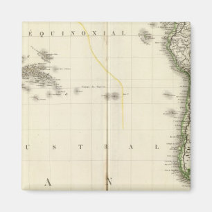 Pazifischer Ozean Atlas Karte Magnet