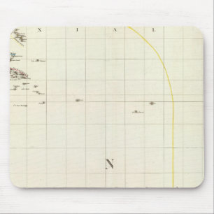 Pazifischer Ozean Gravierkarte Mousepad