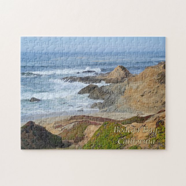 Pazifischer Ozean in Bodega Bay, Kalifornien Puzzle (Horizontal)