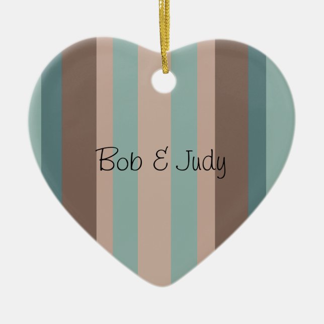 Pazifischer Ozean Streifen Keramik Ornament (Vorne)